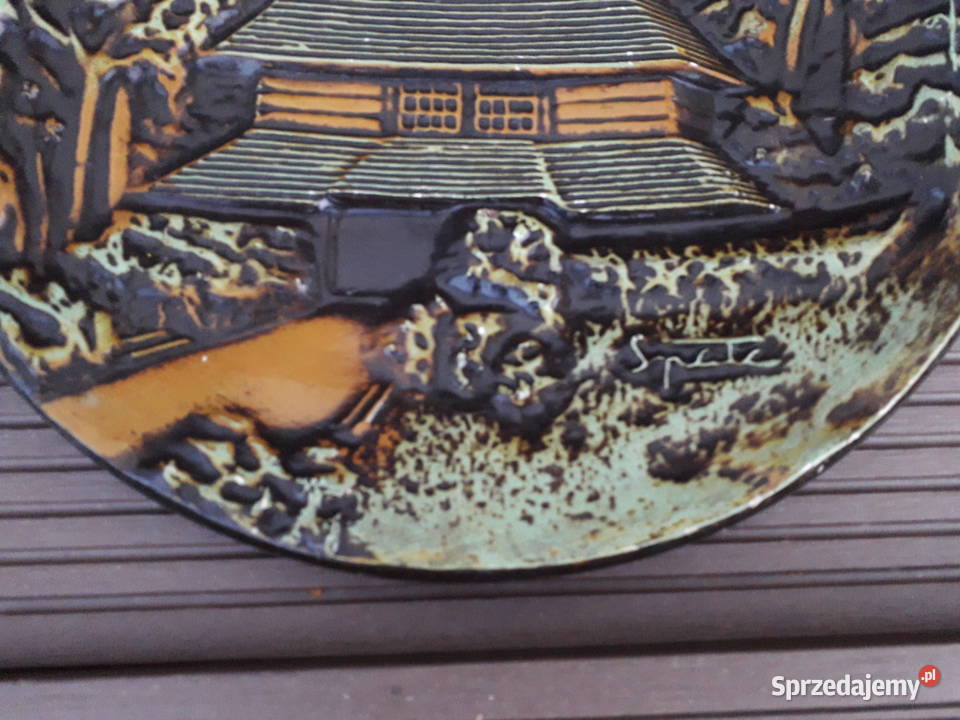 Talerz ozdobny prl pamiątka ze Spały mazowieckie Warszawa