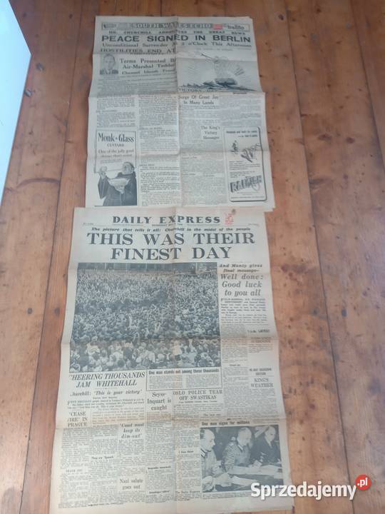 Gazety z Maja 1945 war the end sprzedam