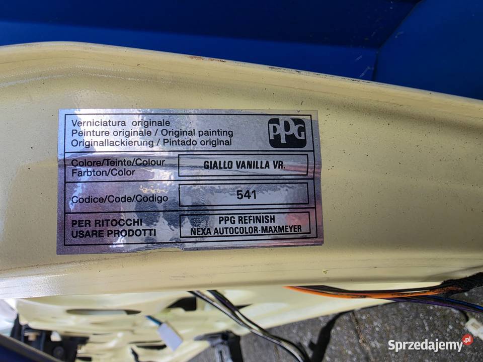 KLAPA BAGAŻNIKA FIAT PANDA II 2 KOD LAKIERU 541 osobowe Działoszyce sprzedam