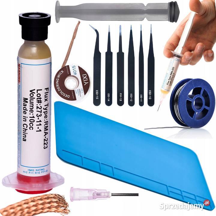 Zestaw Lutowniczy Rosfix Topnik RMA223 Cyna 08mm Lutownice Narzędzia Ludźmierz
