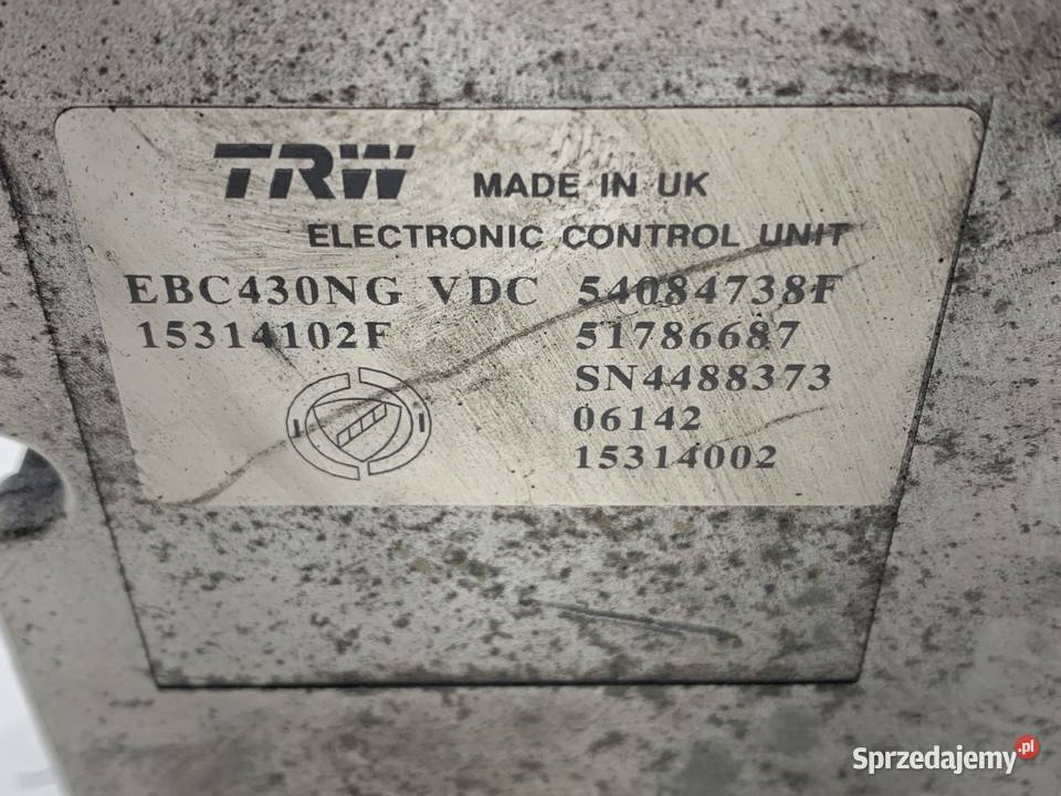 POMPA ABS ALFA 159 54084738 19 150 0512 Układ hamulcowy podkarpackie