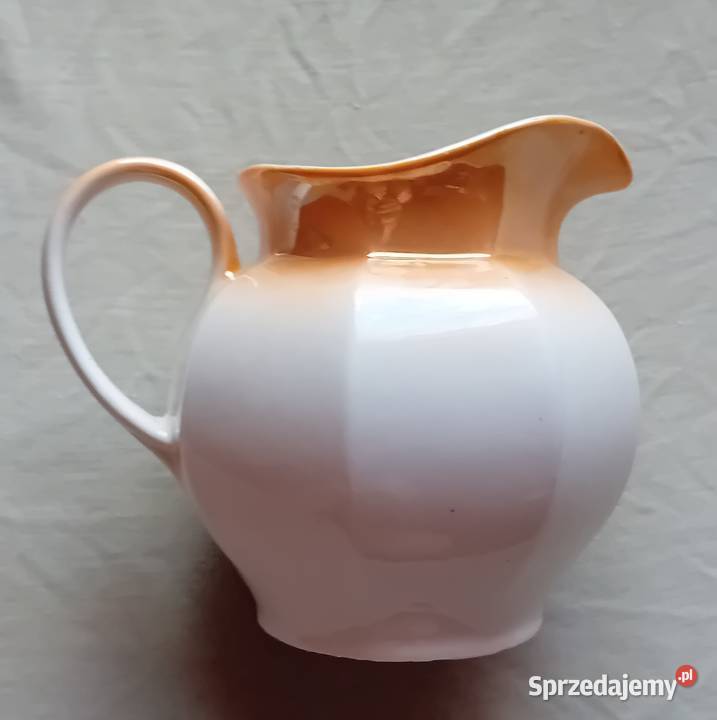 Dzbanek duży mlecznik art deco Victoria Porcelana i szkło
