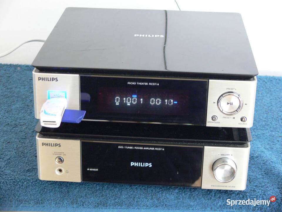 Amplituner Philips MCD716 CD USB mp3 RDS WYSYŁKA Wieże i miniwieże