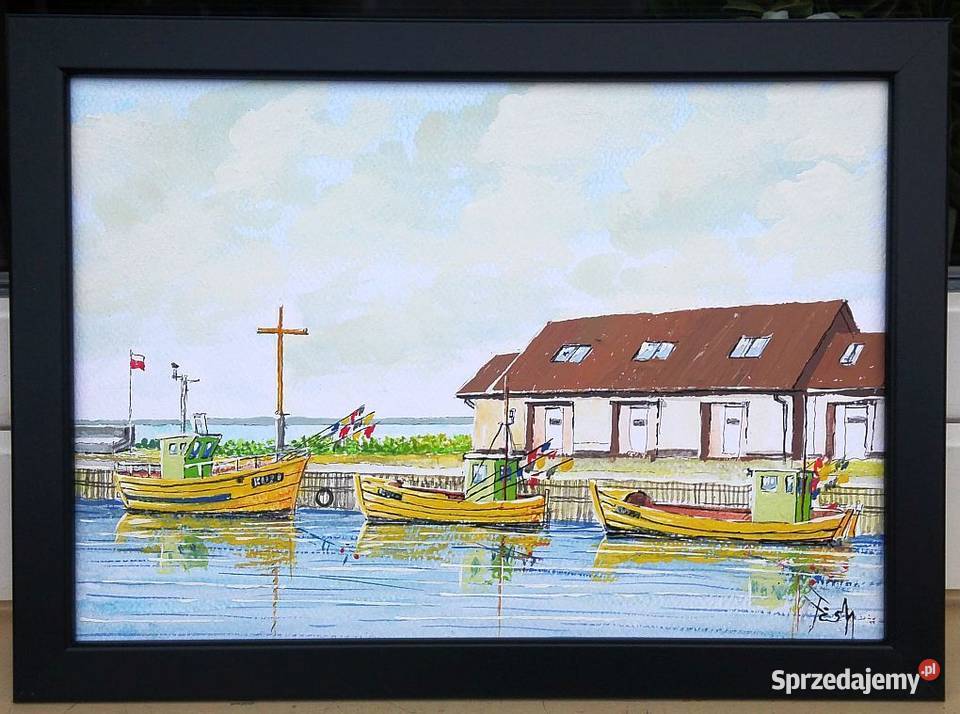 Obraz Kutry w Kuźnicy 30x4021x30 ręczne pomorskie