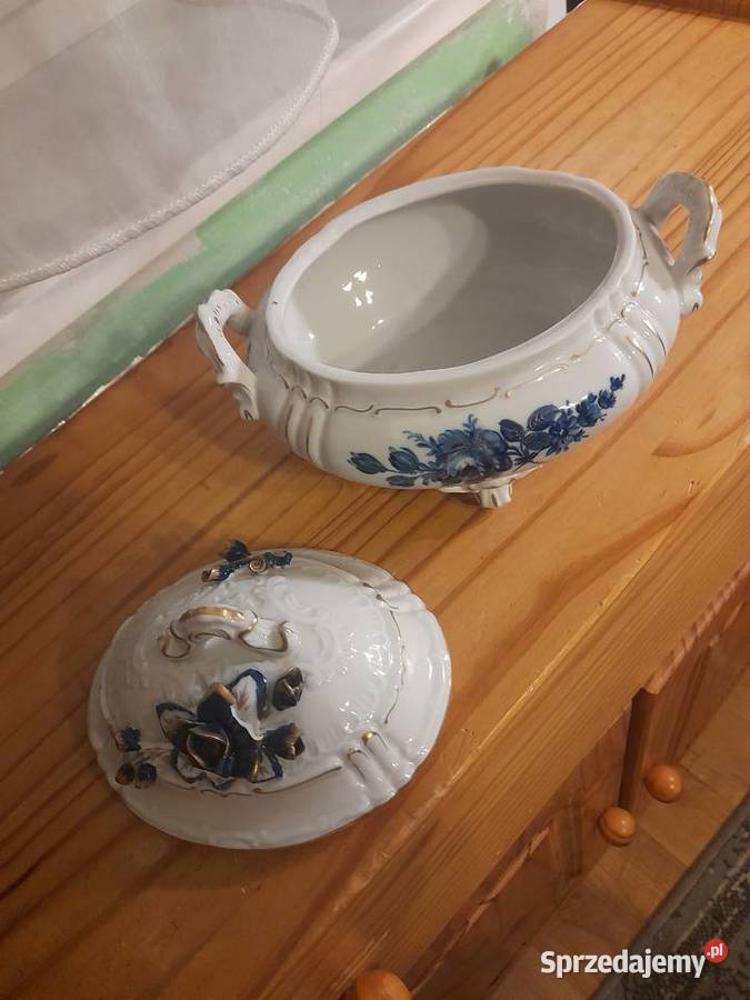 BombonierawazaJMP Ilmenau Echt Kobalt Porcelana i szkło sprzedam