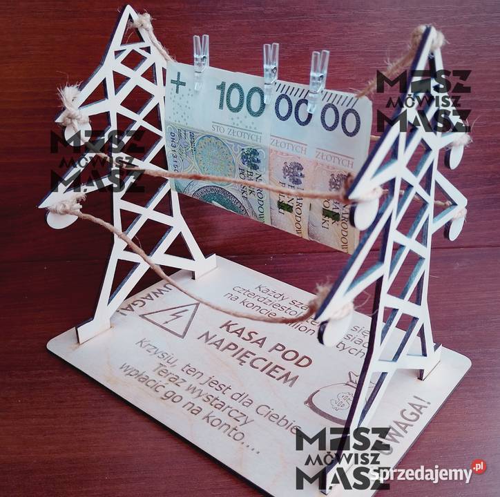 Stojakpudełko na kasę elektryka urodziny awans Borne Sulinowo