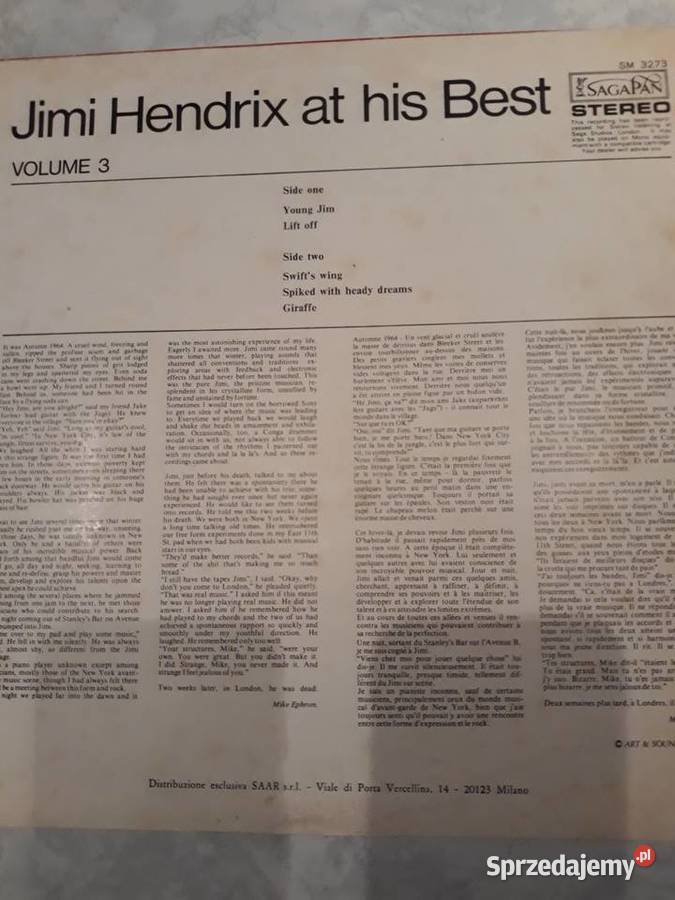 JIMI HENDRIX At Hits Volume 3 Rzeszów