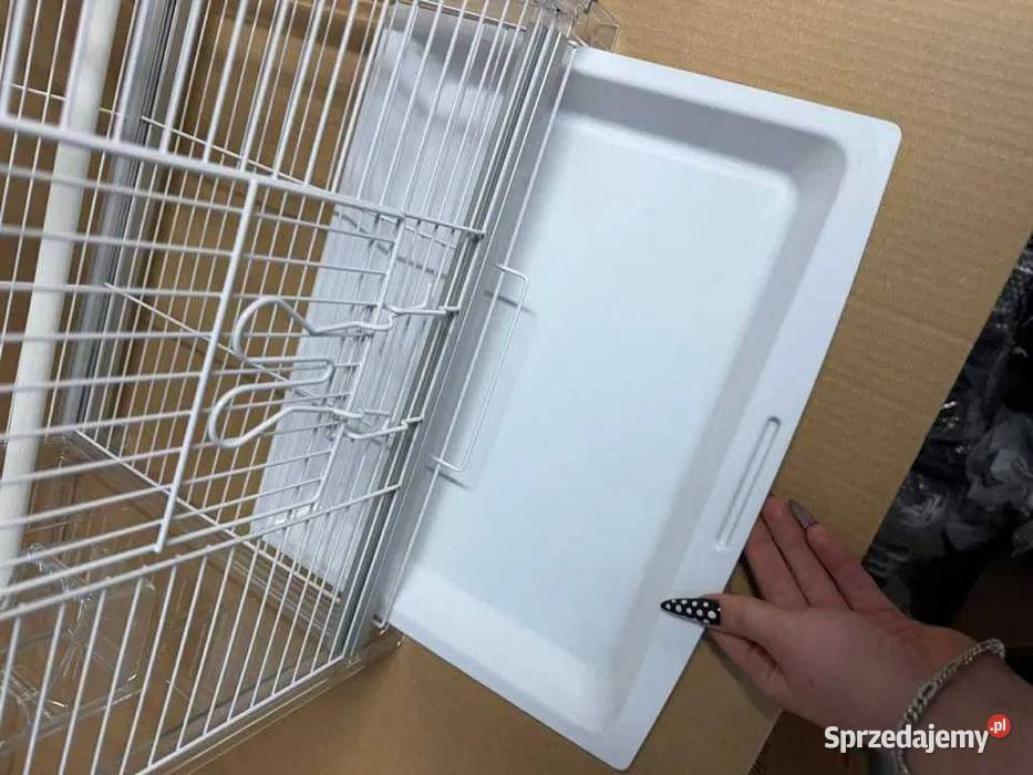 Klatka woliera ptaków 40 x 50 biała nowa z Głuchów Górny sprzedam