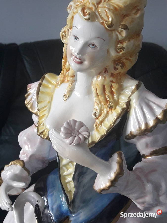 Olbrzymia posągowa figurka porcelanowa Janów Lubelski