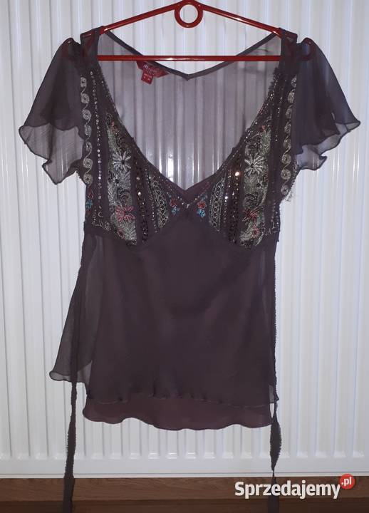 Bluzka Monsoon 36 jedwab krótki Bluzki i koszule Warszawa