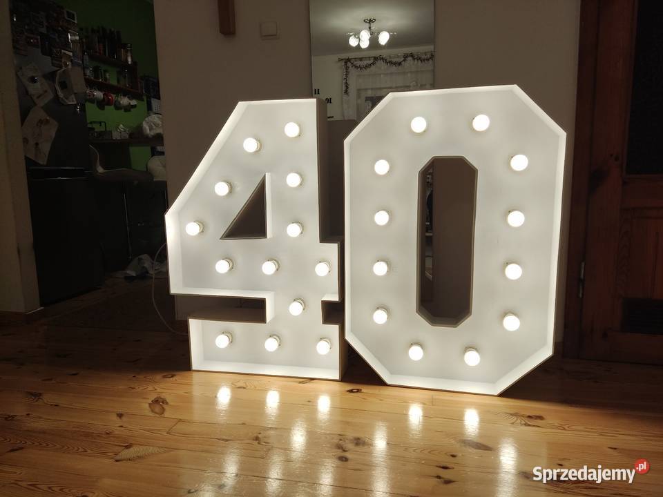 Cyfra 40 w 3D komplet Dekoracje i ozdoby Leszno sprzedam
