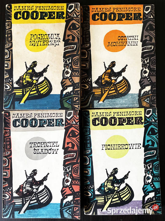 4 X JAMES FENIMORE COOPER stare wydanie Ostatni Łódź sprzedam