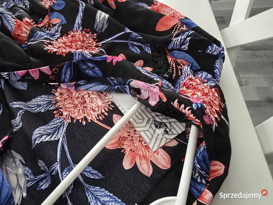 Sukienka Kwiatowy Print ala koszulowa oversize S śląskie Rybnik