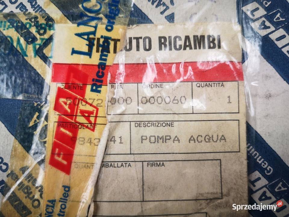 POMPA WODY FIAT CROMA 25TD 19911996 ORYGINAŁ ASO
