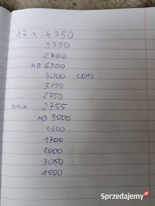 Sprzedam 500 pasków klinowych różnych Wielmoża