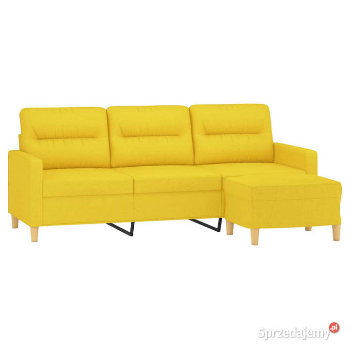 3osobowa sofa z podnóżkiem jasnożółty 180 mazowieckie