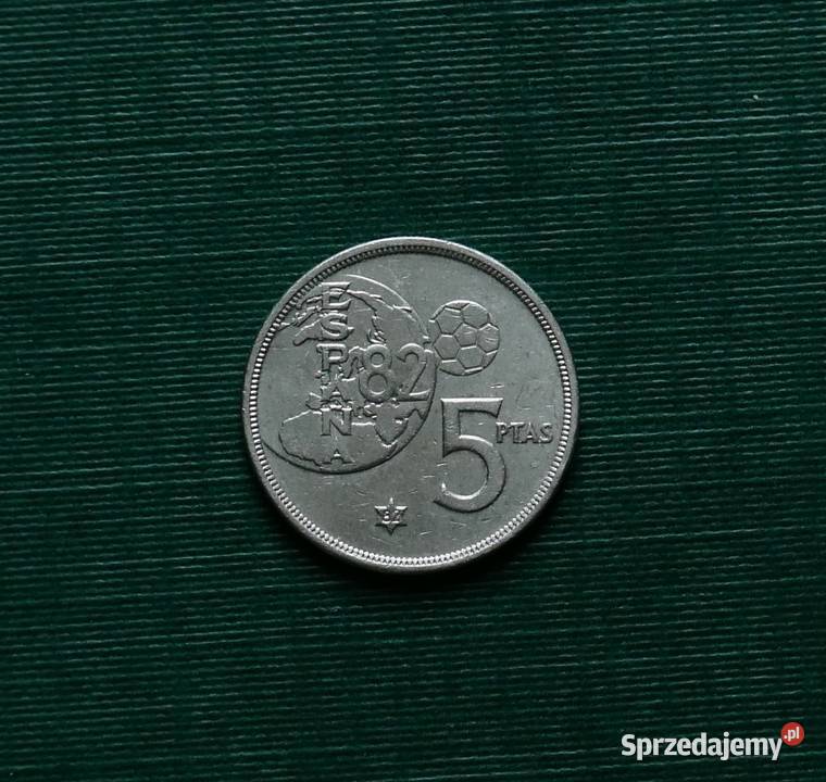 HISZPANIA 5 peset 1980r 82 w gwiazdce Numizmatyka Gliwice