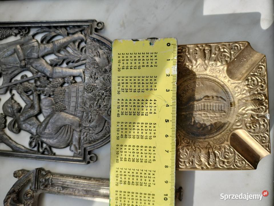 Metalowe dekoracje zestaw na okno popielniczka Choszczno