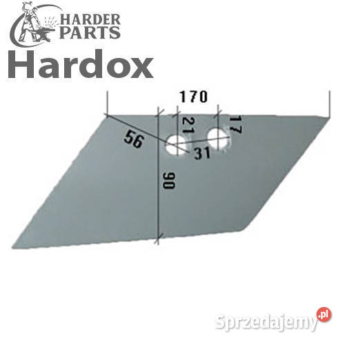 Lemiesz przedpłużka HARDOX 9691911L części do