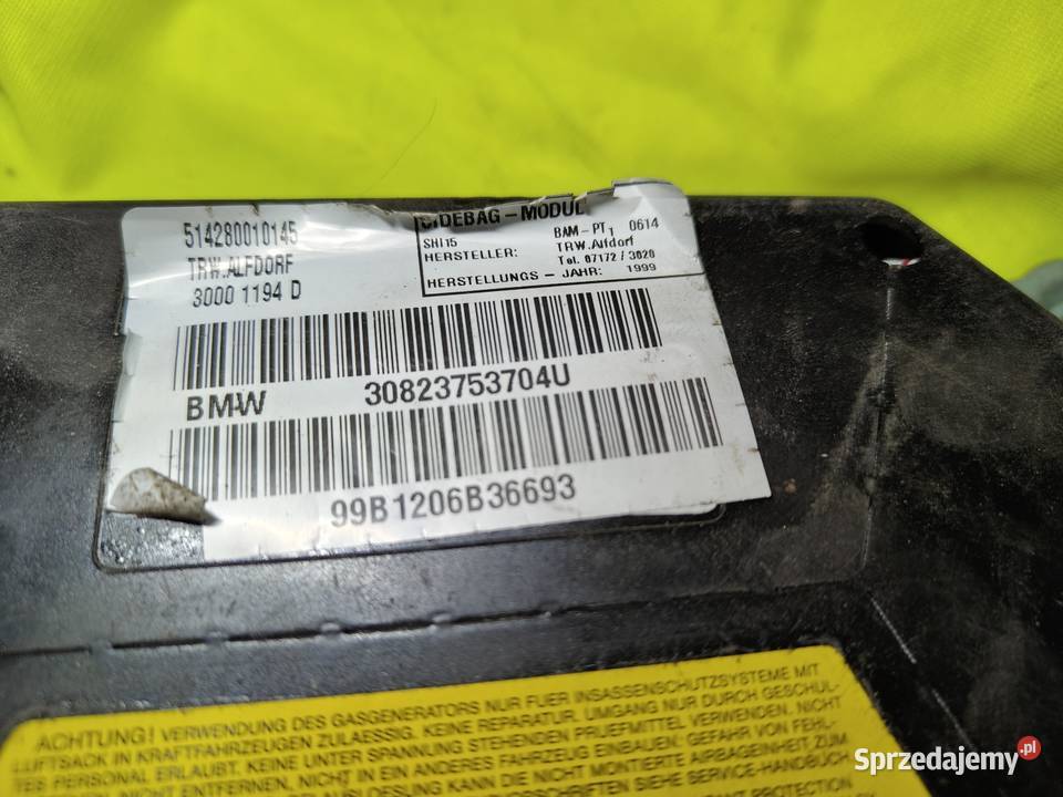Bmw e36 compakt poduszki airbag drzwi lewa prawa Aleksandrów Łódzki