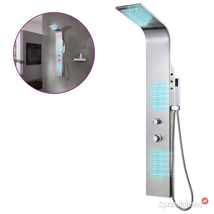 vidaXL Panel prysznicowy ze stali nierdzewnej