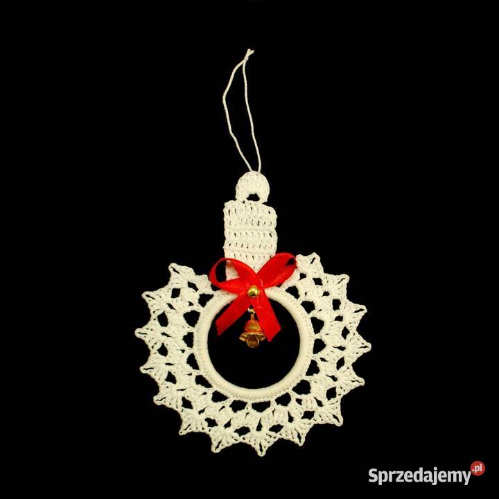 Zawieszka ozdoba szydełkowa na choinkę 13x10 Kluczbork