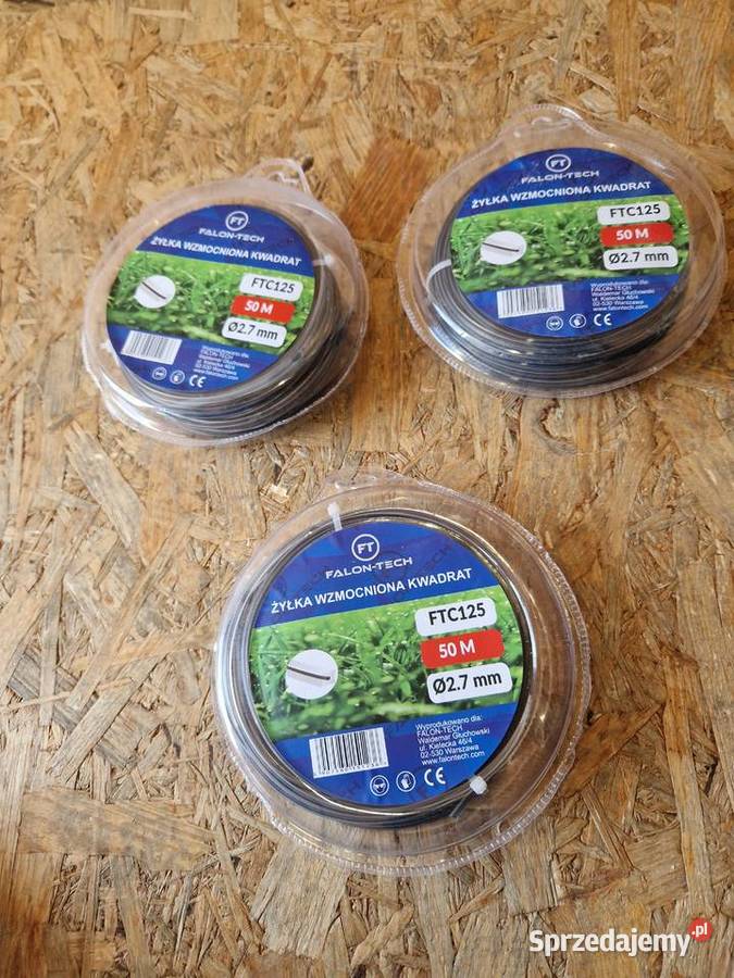 ŻYŁKA TNĄCA DO KOSY WZMACNIANA z DRUTEM 27x50m Głogowa