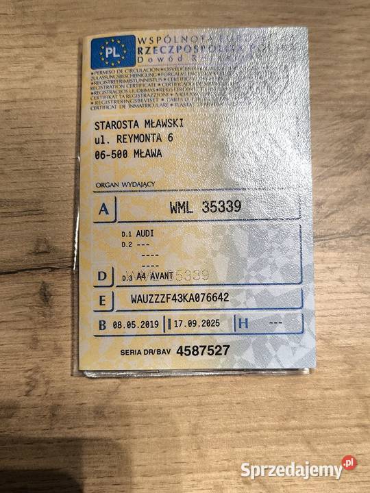 Audi A4 B9 20tdi Auomat 2019r 269 nawigacja nieuszkodzony Mława