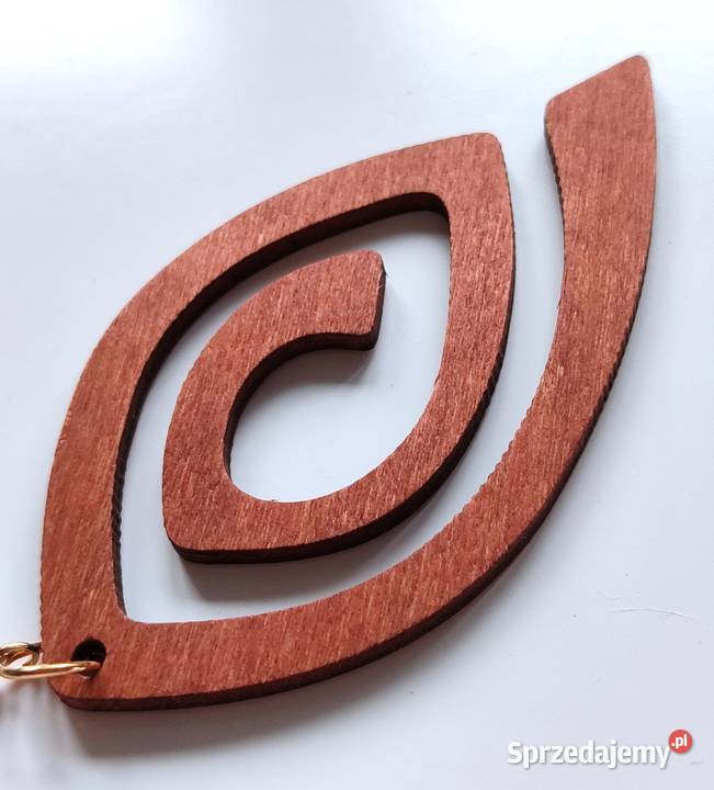 Nowe kolczyki drewniane boho vintage naturalne śląskie Katowice sprzedam
