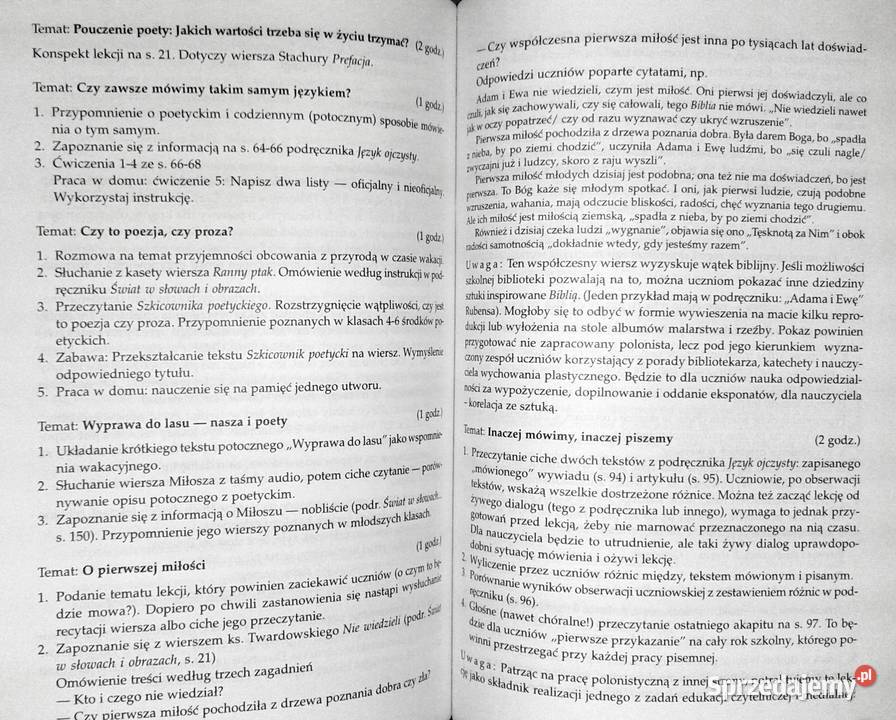 uczyć języka polskiego w kl 1 gimnazjum Chełm