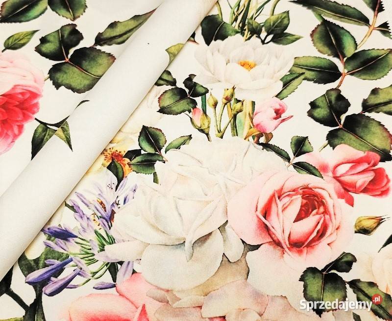 Róże D152 tkanina dekoracyjna obiciowa Zasłony małopolskie Kraków