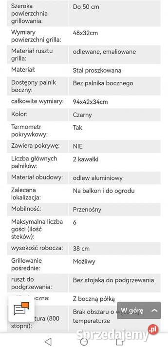 Stołowy super grill gazowy łódzkie Radomsko