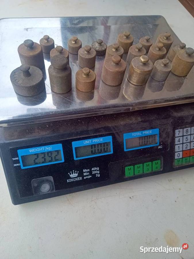 Waga odważniki mosiężne Leśna