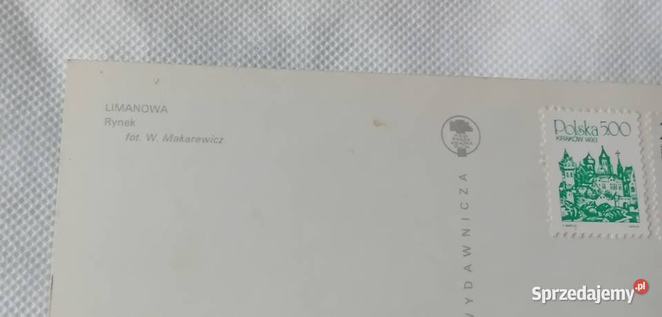 Pocztówka Limanowa rynek KAW lata 80e Koźminek