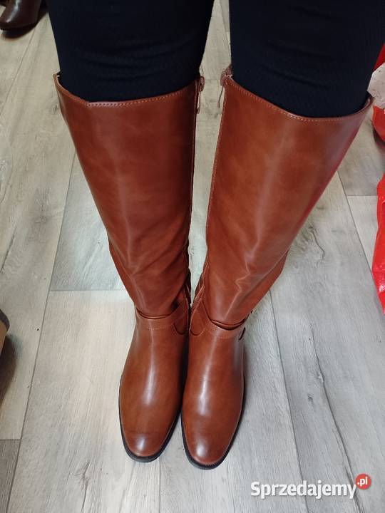 41 Brązowe ocieplanie Kozaki oficerki biznesowe małopolskie Kraków