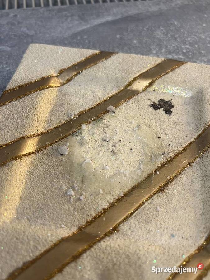 Talerz podstawka złota kremowa Jasło