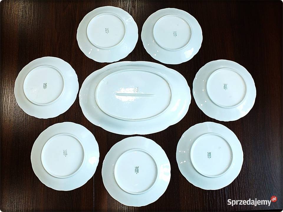 Zestaw Talerzyk 6 Półmisek Fabryka Porcelany Żary