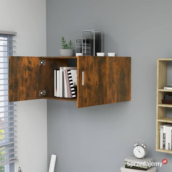 vidaXL Szafka ścienna przydymiony dąb 80x39x40 mazowieckie Warszawa