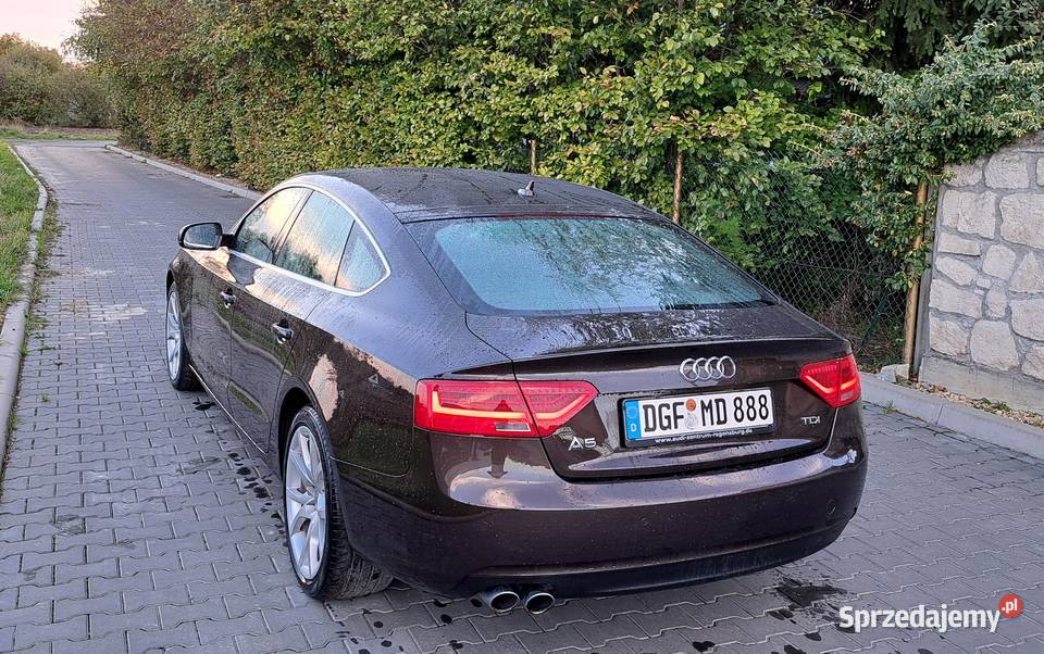 Audi A5 Sportback 20d Bang Olufsen MMI3g 8xPDC Rok produkcji 2012 Knurów