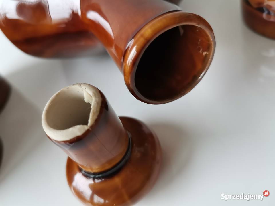 Stara karafka Syrenka kieliszki porcelit Porcelana i szkło śląskie Katowice