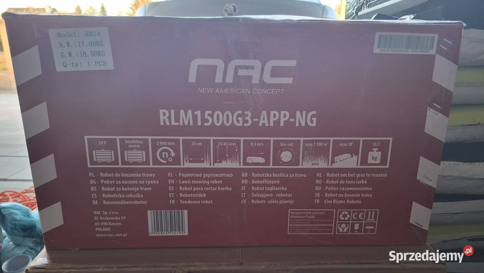Robot koszący NAC RLM1500G3APPTX Roboty koszące mazowieckie Kajetany