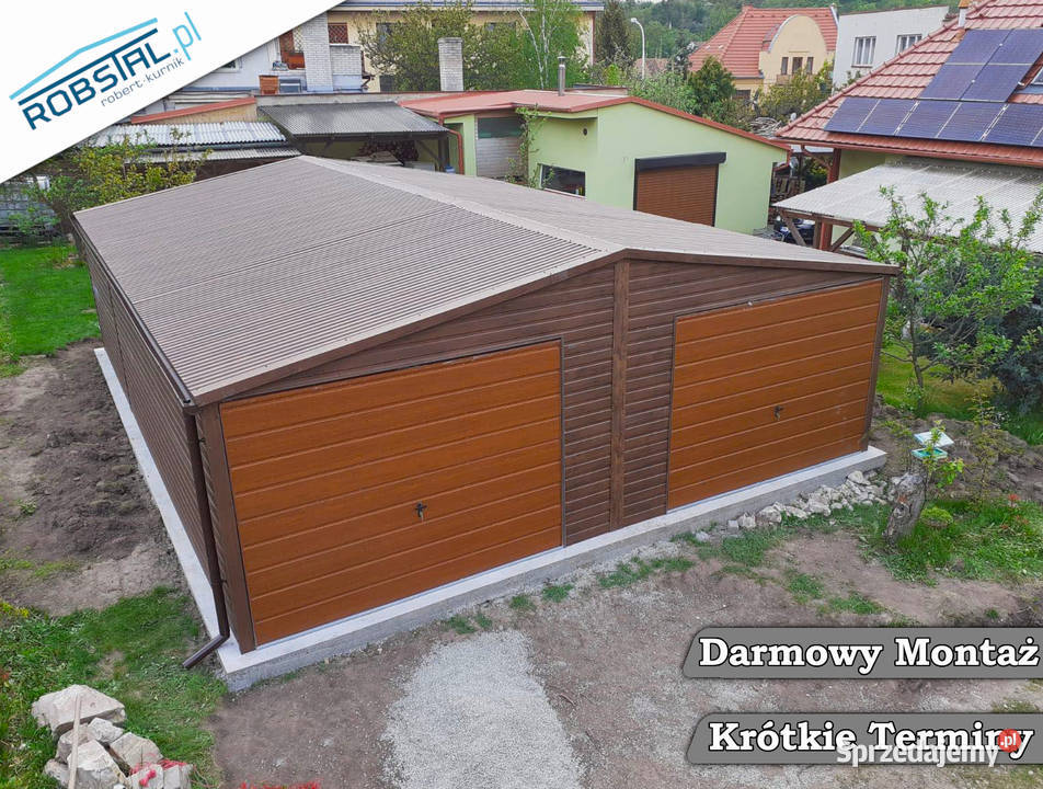 Garaż Blaszany 7x6m Drewnopodobny Cała POLSKA