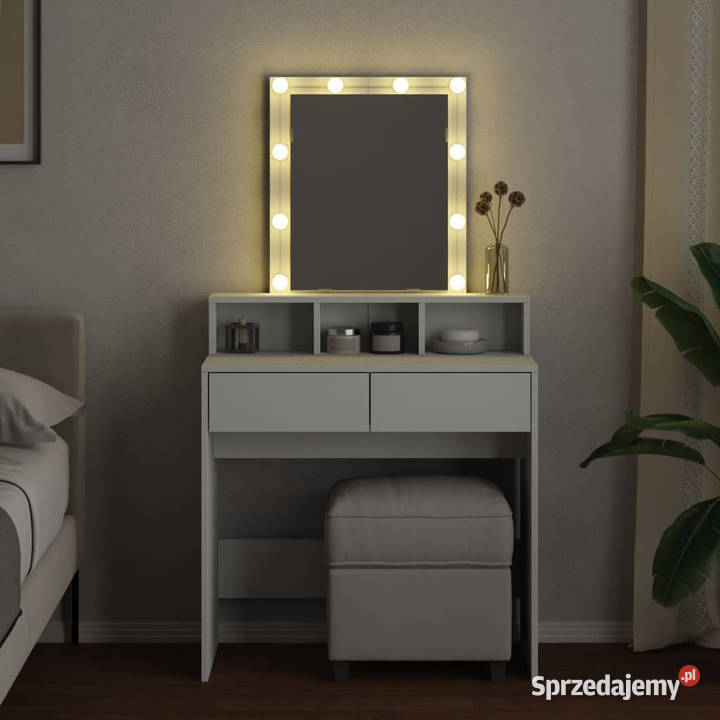 Toaletka z LED biała 80x41x1445 WM848178 mazowieckie sprzedam