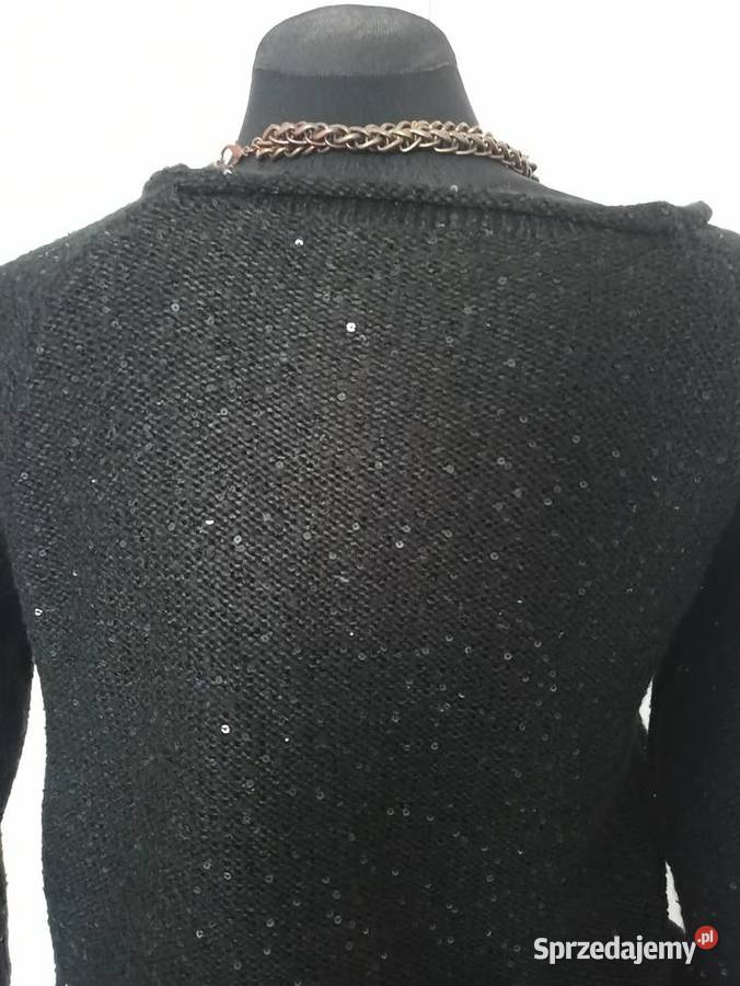 czarny sweter z cekinami Reserved