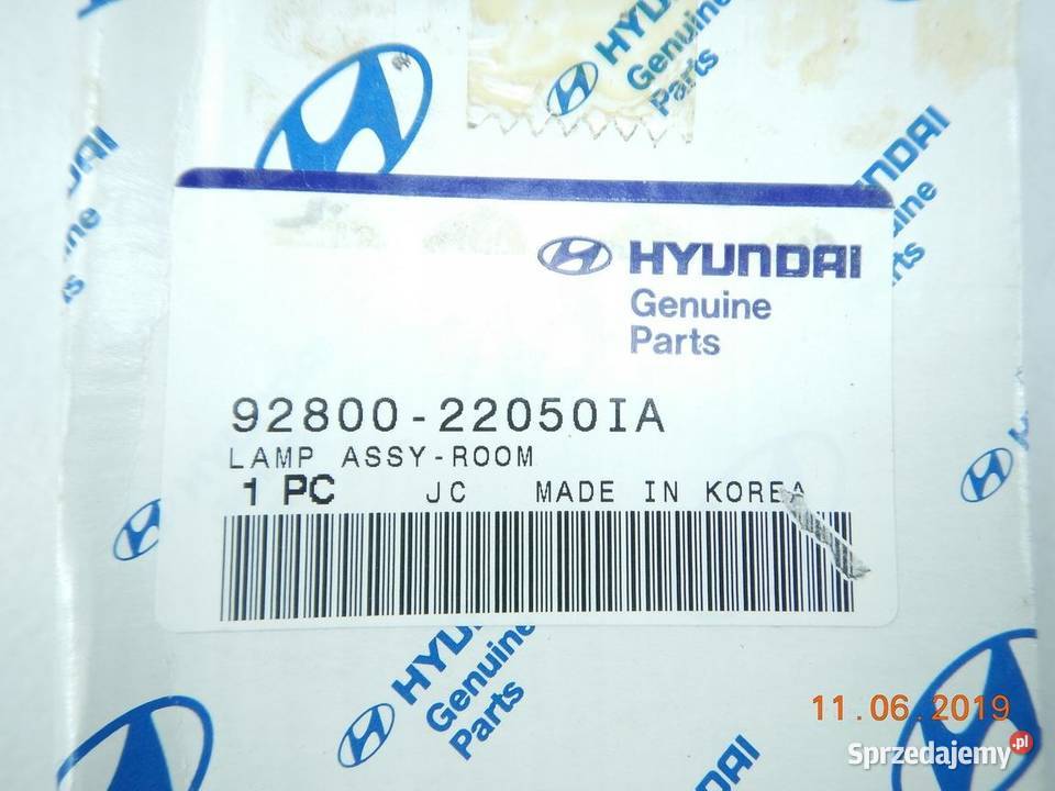 OŚWIETLENIE KABINY HYUNDAI ELANTRA 9500 ASO sprzedam