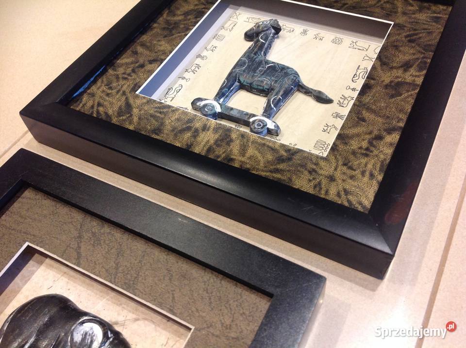 Obrazek Drewniany Płaskorzeźba Gablota 2 Słoń lubuskie Nowa Sól