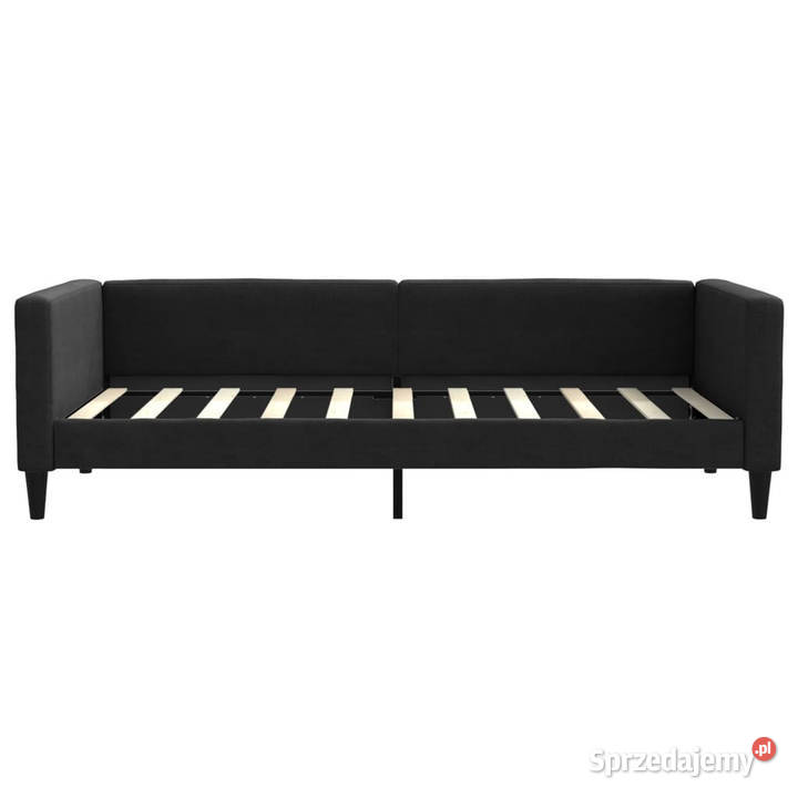 Sofa z materacem czarna tkanina 90x190 WM3196572 68cm Warszawa