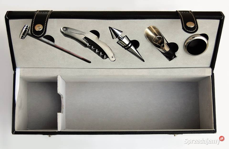 Skrzynka na wino akcesoria winiarskie czarna Lublin