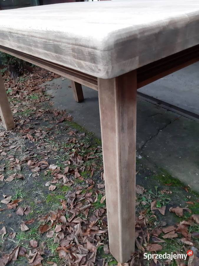 Odnowiony stół z litego drewna Dom i Ogród Ciechocinek