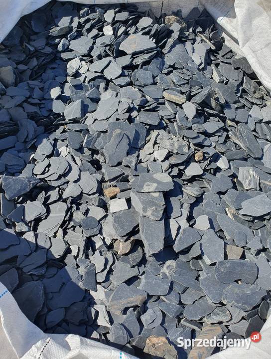 KAMIEŃ CZARNY DO OGRODU MOON BLACK ŁUPEK CZARNY Bielawa